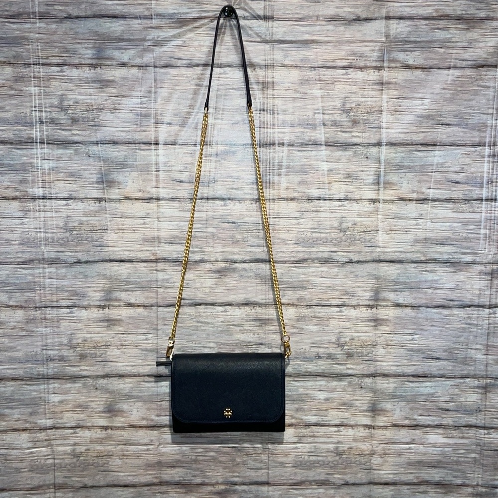 Tory Burch Navy Blue Flap Crossbody with Gold Hardware NWT - Picture 3 of 5